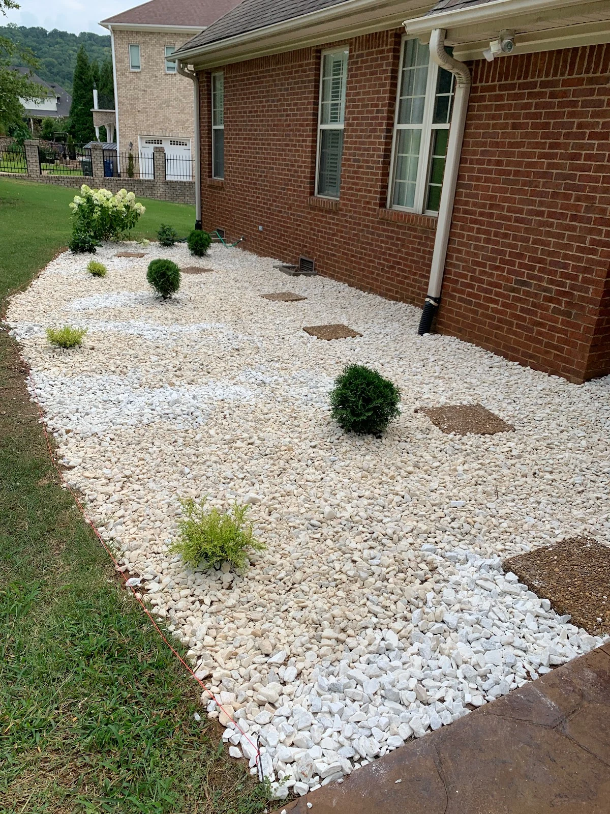 Inside Rafael landscaping/mowing — job site and work area
